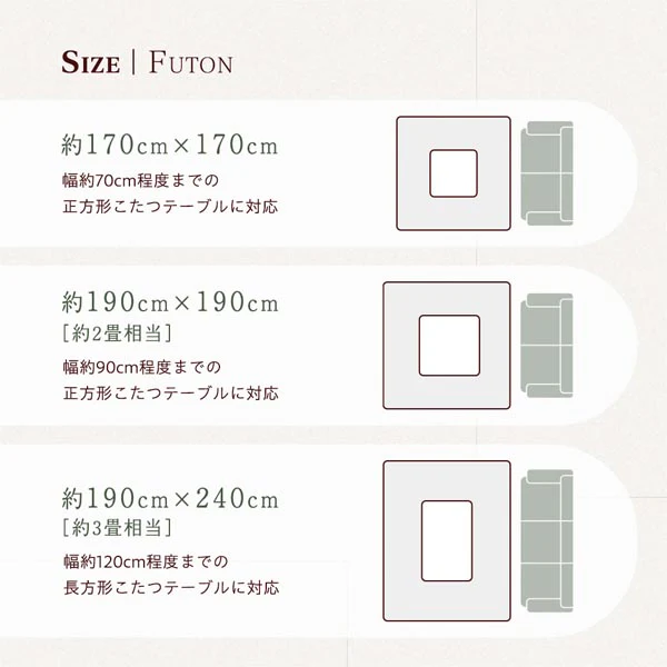 折りたたみ式 こたつ 2点セット (テーブル+掛け布団) 長方形(約105×75cm) グレージュ/ウォールナット・ホワイト - Image 22