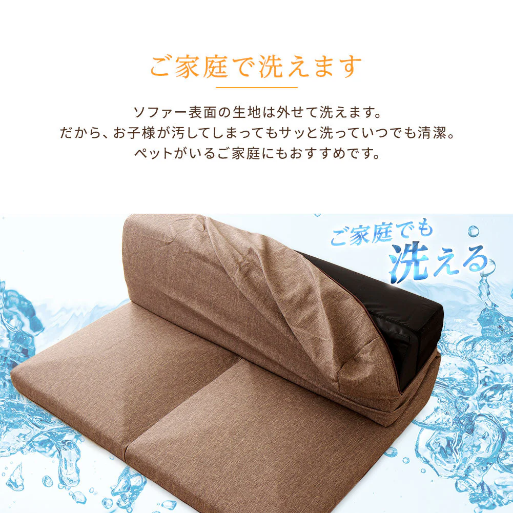 日本製 フロアコーナーソファー ダリアン生地 ブラウン - Image 5