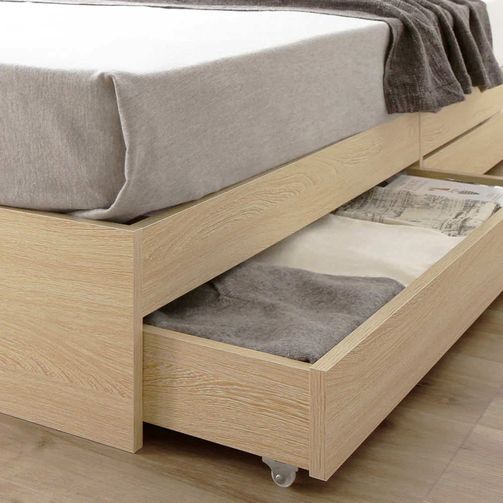 ヘッドレス引き出し収納ベッド ホワイト - Image 53