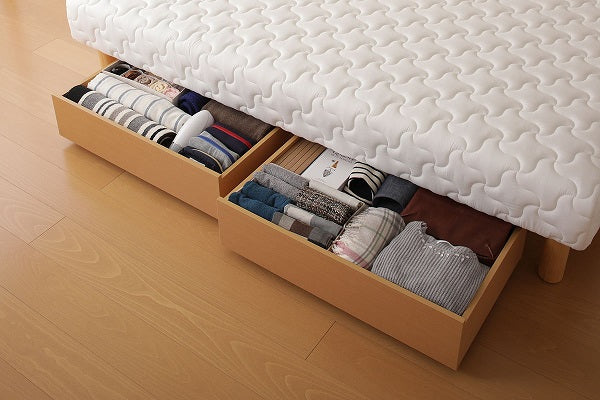 国産脚付きマットレス（一体型）専用引出し【単品】 通常丈用 幅75cm - Image 12