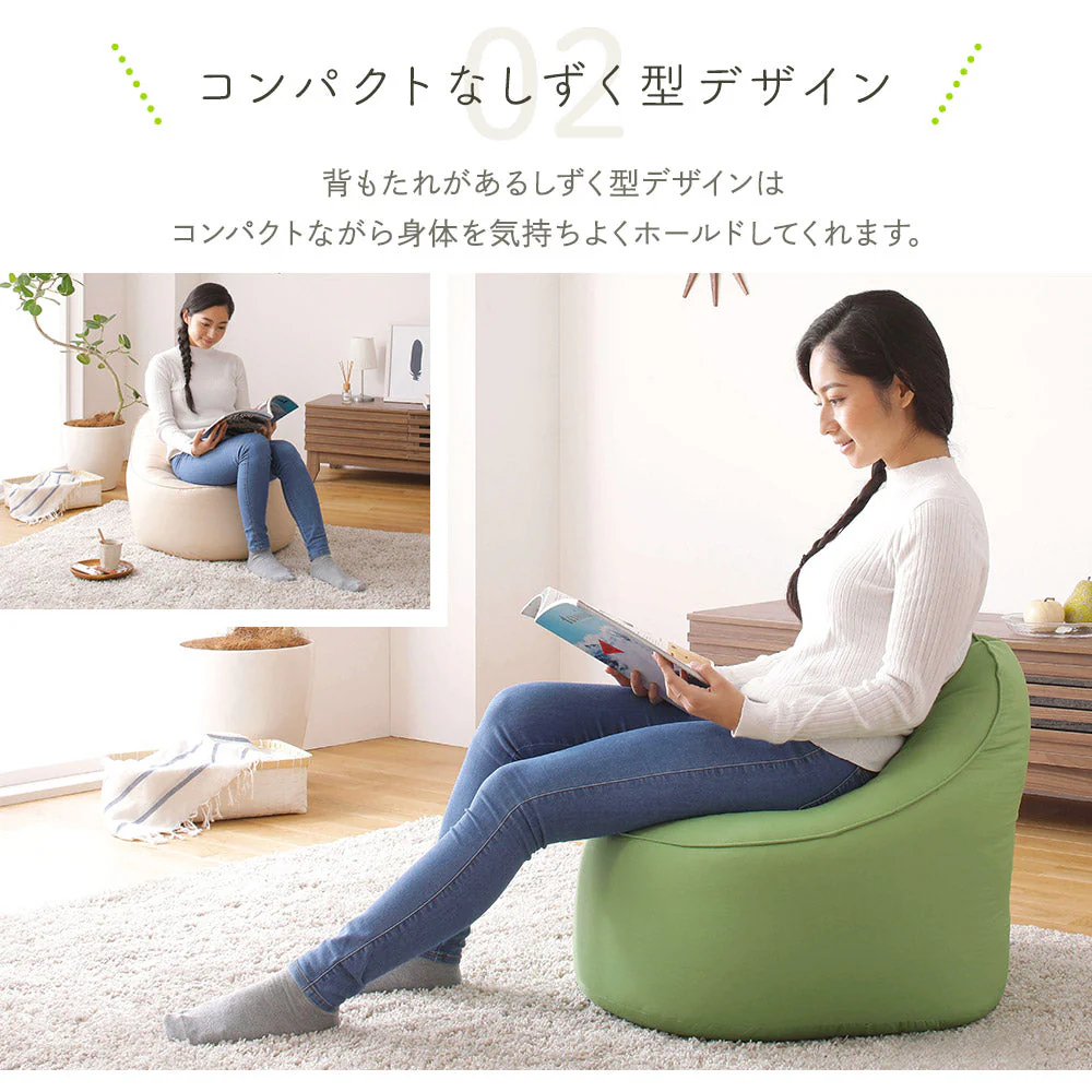 ビーズクッション しずく型タイプ ブラウン - Image 4