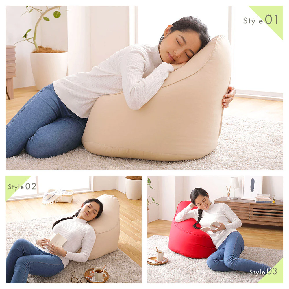 ビーズクッション しずく型タイプ レッド - Image 3
