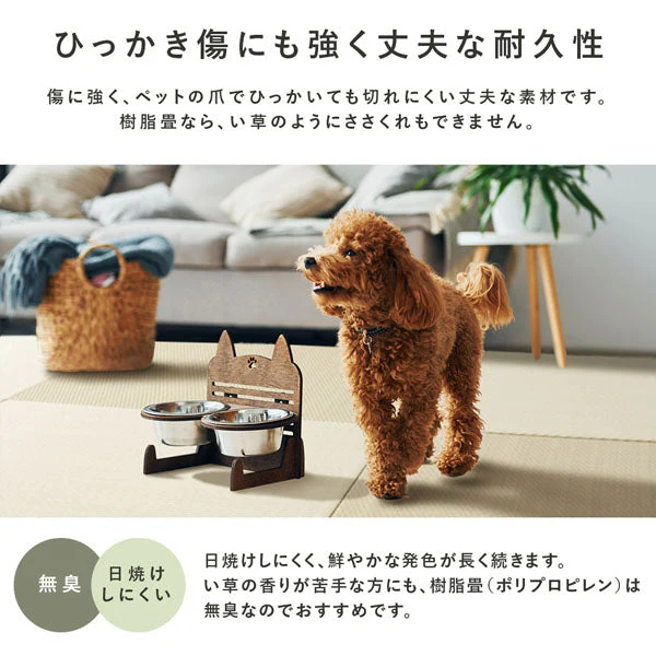 水拭き可 軽量 い草風 置き畳 ユニット畳 65cm幅 【単色】【6枚セット】ブラウン - Image 14
