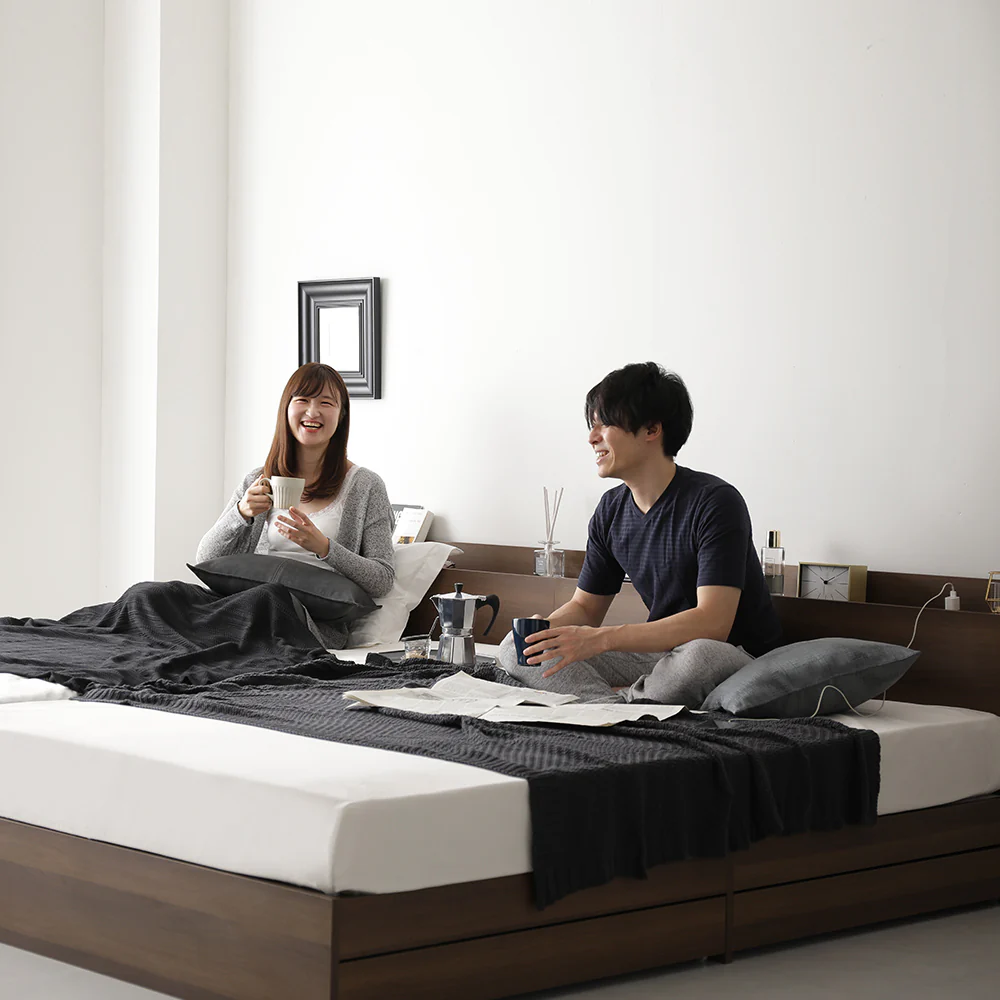 引き出し収納付きベッド 『Serest セレスト』 2台セット ホワイト - Image 37