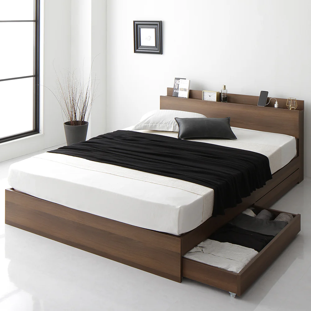 引き出し収納付きベッド 『Serest セレスト』 2台セット ホワイト - Image 49