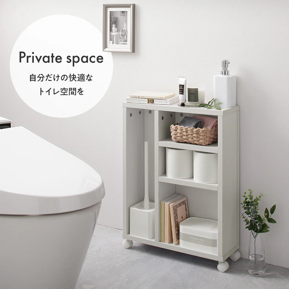 トイレ収納ラック ブラウン - Image 12