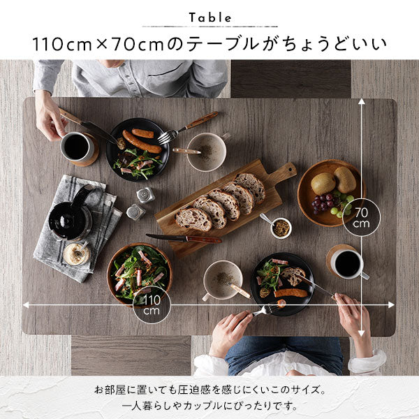 角型 ダイニングテーブル ストーン×ブラック - Image 8