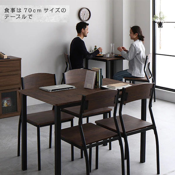 6人掛けダイニングセット（テーブル＋シンプルデザインチェア）ブラウン×ブラック - Image 17