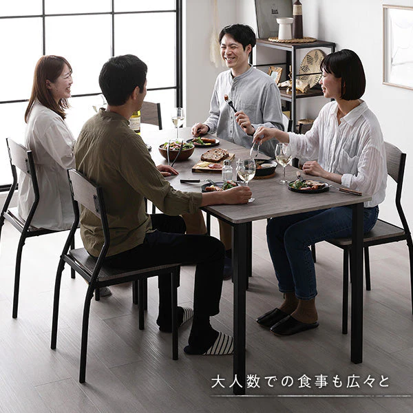 6人掛けダイニングセット（テーブル＋シンプルデザインチェア）グレージュ×ブラック - Image 18