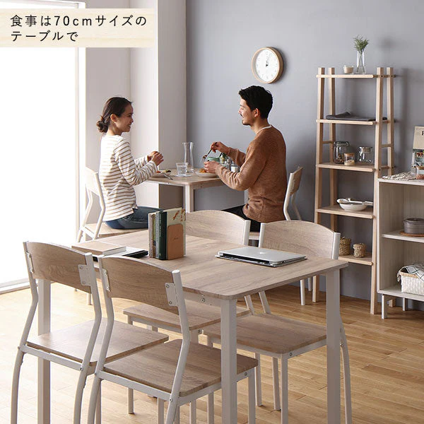 6人掛けダイニングセット（テーブル＋シンプルデザインチェア）ナチュラル×ホワイト - Image 17