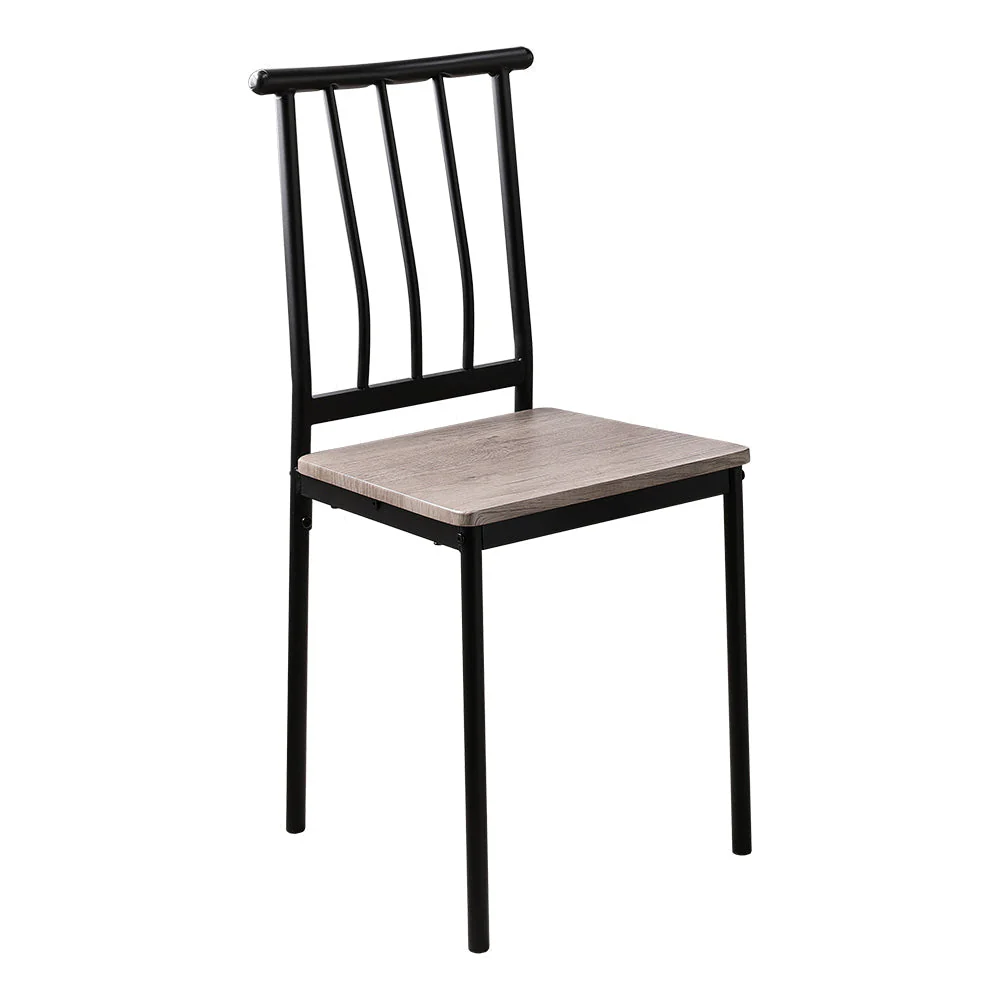 ダイニングチェア4脚セット パイプデザイン グレージュ×ブラック (テーブル別売り) - Image 20