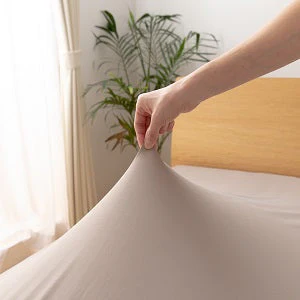 のびのびフィットシーツ（ストレッチ ニット素材 ボックスシーツ） ブラウン - Image 15