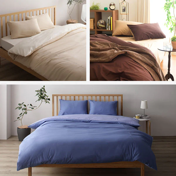 【K～WK280 受注生産】綿100% 天然シルク成分配合 国産寝具 ボックスシーツ 単品 S～WK280 ブルー - Image 5