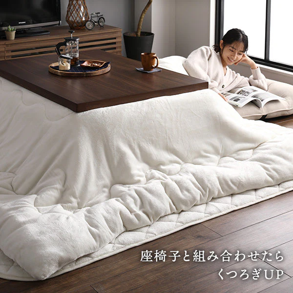 フランネルこたつ 敷き布団 単品 正方形(約)145×145cm ブラウン - Image 18
