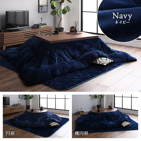 フランネルこたつ掛け布団 正方形・長方形 単品 ネイビー - Image 11