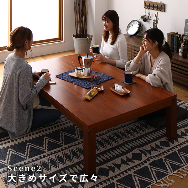 天然木アカシア材 こたつテーブル 幅75/105/120/150cm 単品 - Image 10