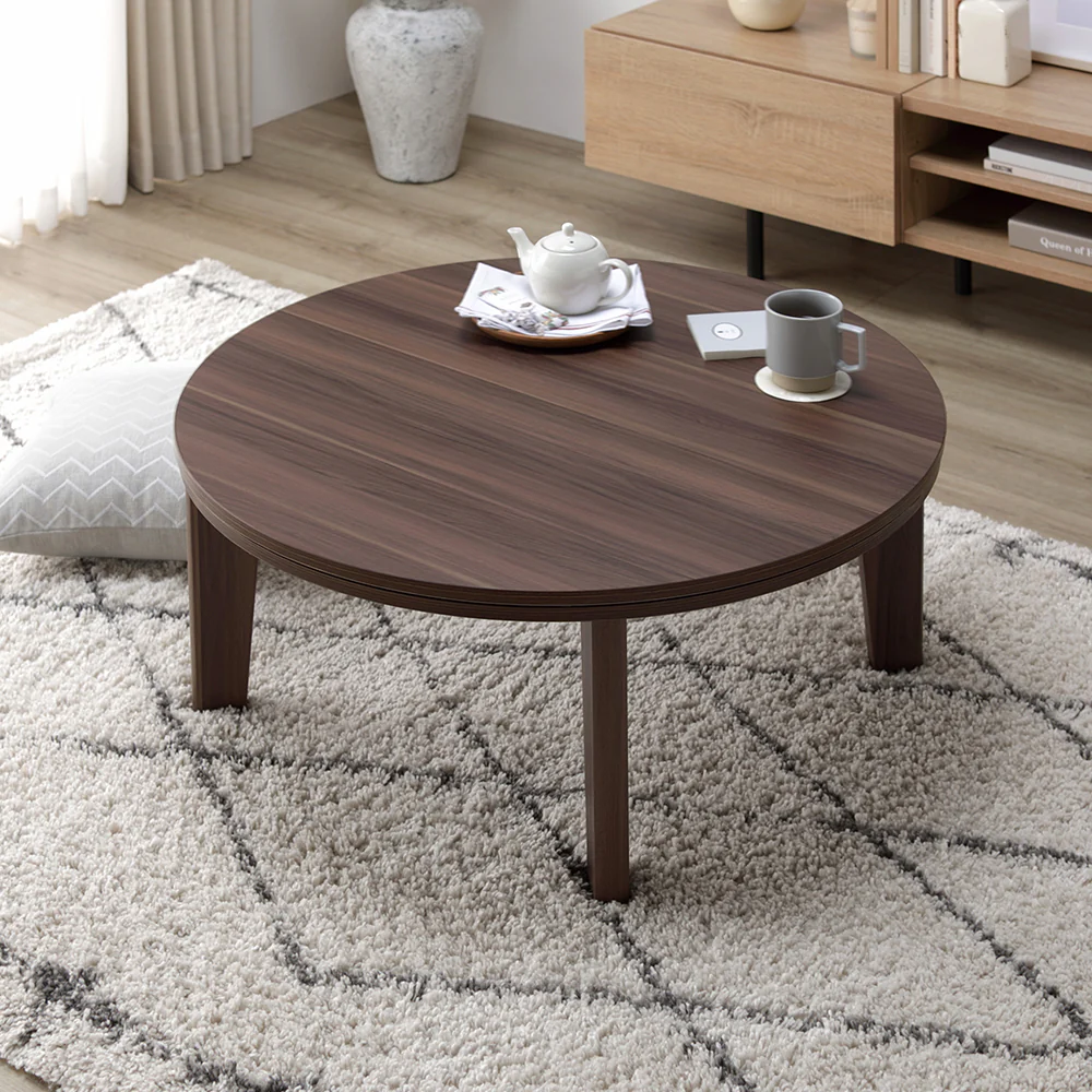 リバーシブル天板 楕円形 こたつ テーブル（楕円105×75cm） 単品 ホワイトウォッシュ/ナチュラル - Image 19