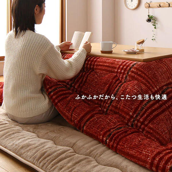 極厚フランネル こたつ敷き布団ラグ 約190×240cm ブラウン - Image 12