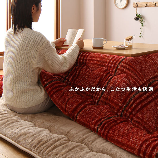 極厚フランネル こたつ敷き布団ラグ 約190×260cm グリーン - Image 12