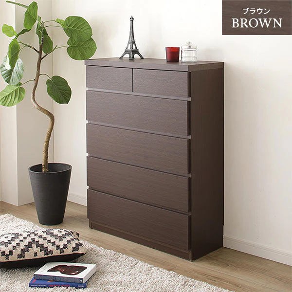 頑丈薄型チェスト『ウスピッタ』 4段 幅45cm ナチュラル - Image 5