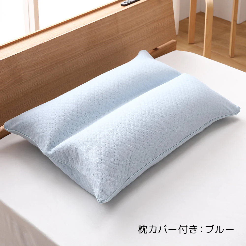 いびきのことを考えた枕:枕カバー付き(ブルー) - Image 13