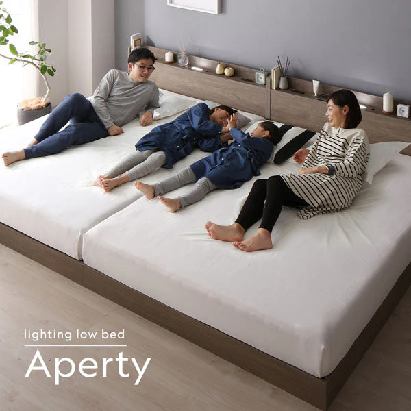 LED照明＆棚付き 連結ローベッド 『Aperty アペルティ』 ホワイト - Image 10