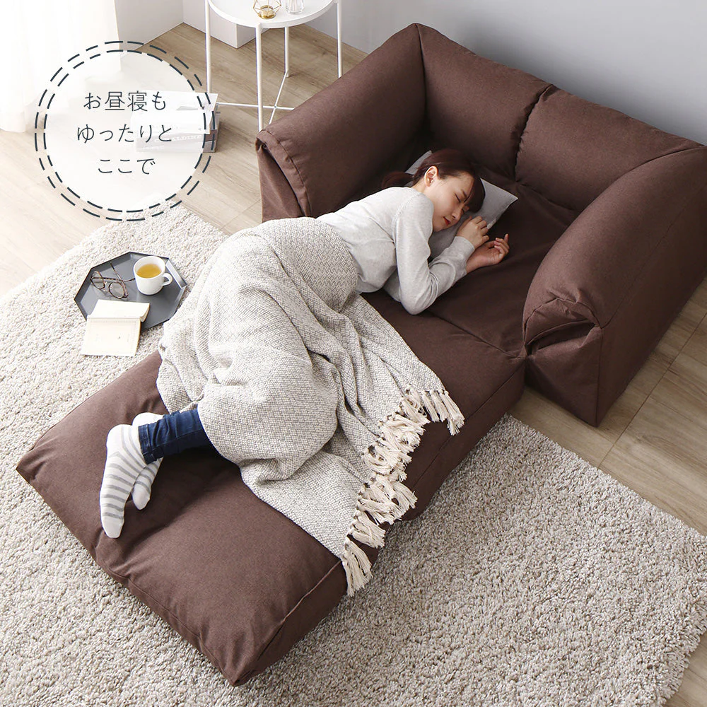 日本製 3WAYソファベッド ブラウン - Image 13