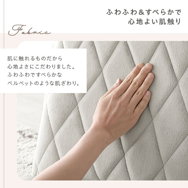 ペールトーンカラー ダイヤキルト リクライニング座椅子 ライトグレー - Image 9