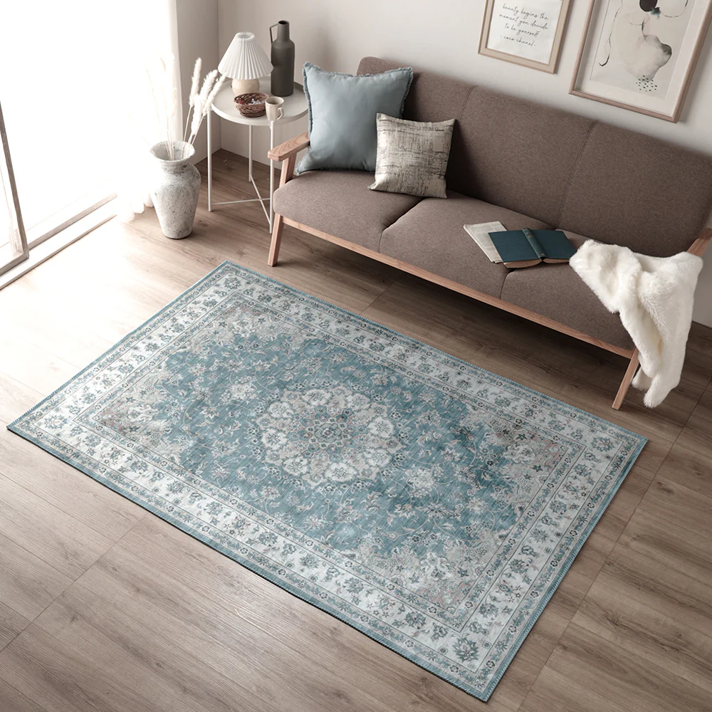 アンティーク調 絨毯風 ラグ  ホットカーペット対応 【130×190cm】 ミスティグレイ - Image 16