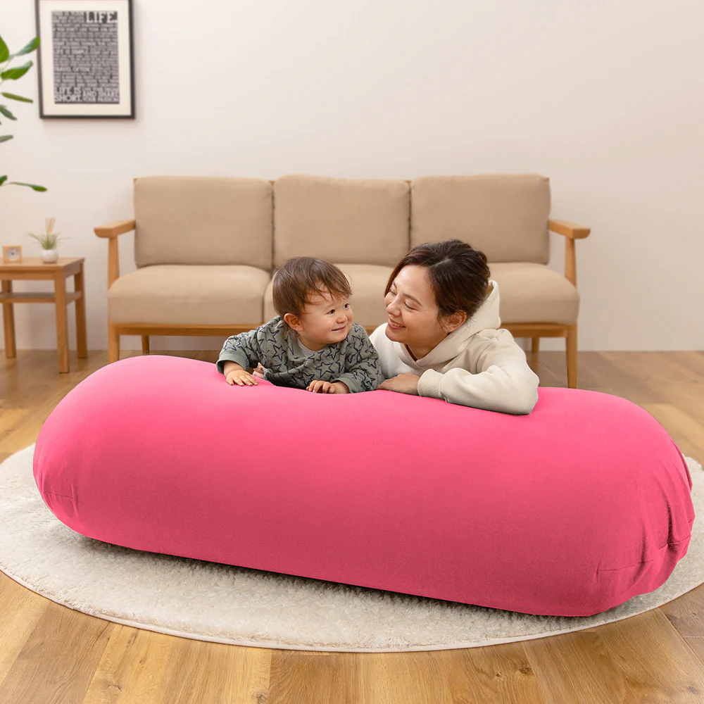 日本製 おおきなビーズクッション グレー - Image 6