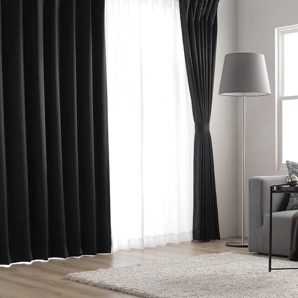 【ドレープ1枚】日本製 20色から選べる1級遮光カーテン 幅200cm×1枚 シルバーグレー - Image 44