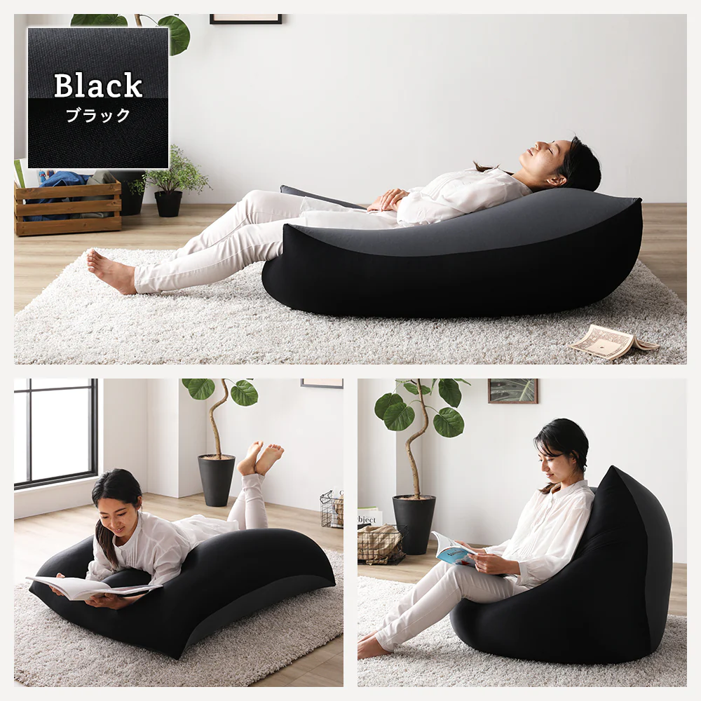 日本製 特大ビーズクッション ブラウン - Image 5