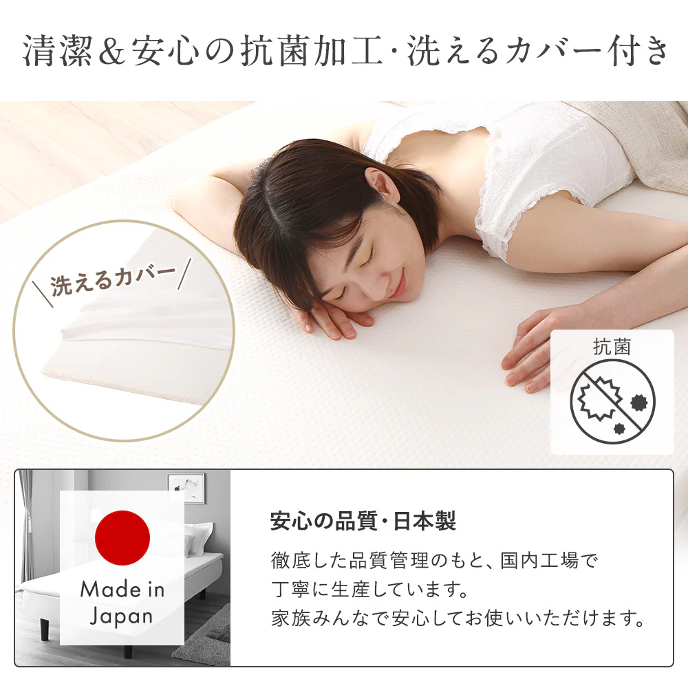 高密度低反発マットレス＆まくらセット - Image 5