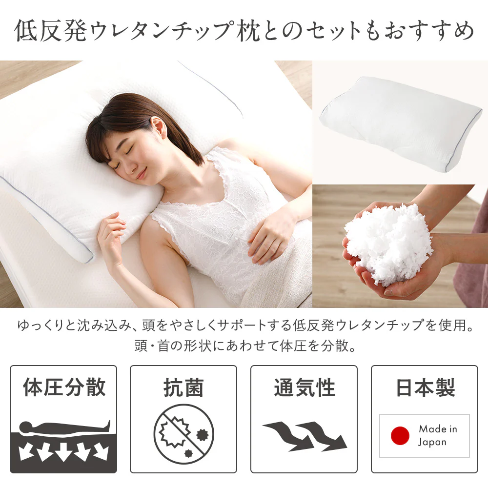 高密度低反発マットレス＆まくらセット - Image 8