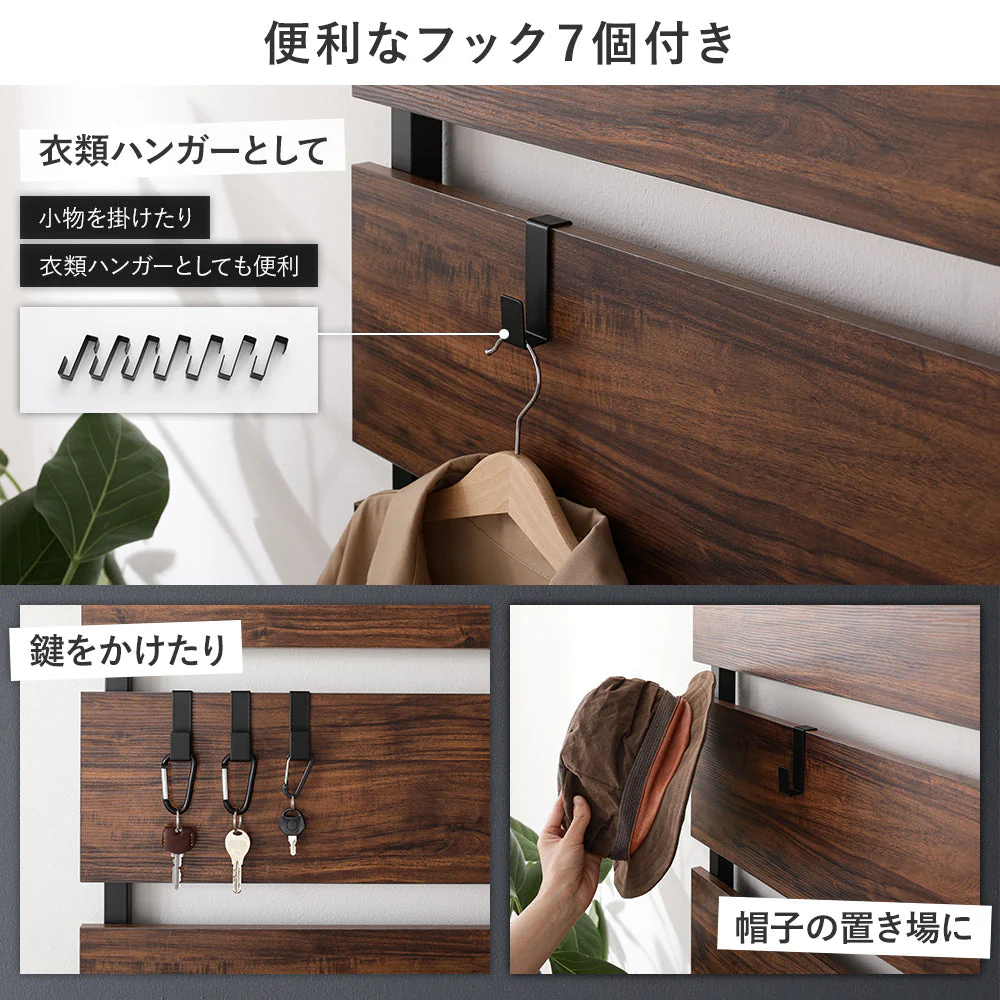 ウォールラック 突っ張り棚 幅80cm ナチュラル - Image 10