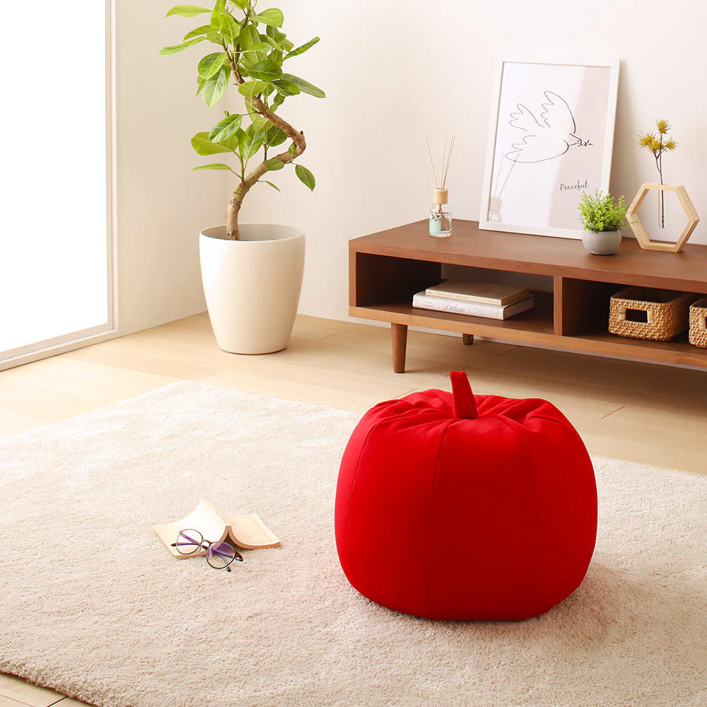 リンゴ型 ビーズクッション 単品（スモール） ブルー - Image 22