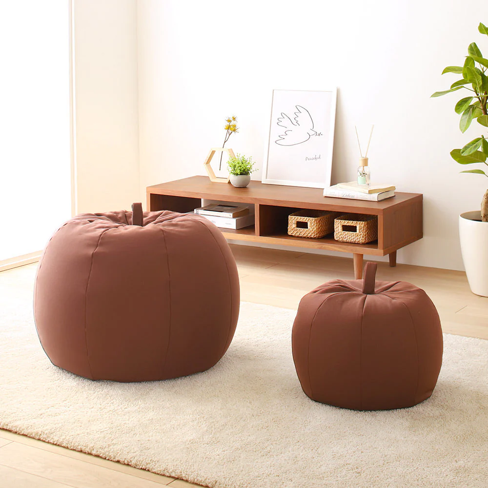 リンゴ型 ビーズクッション 単品（スモール） ブルー - Image 26