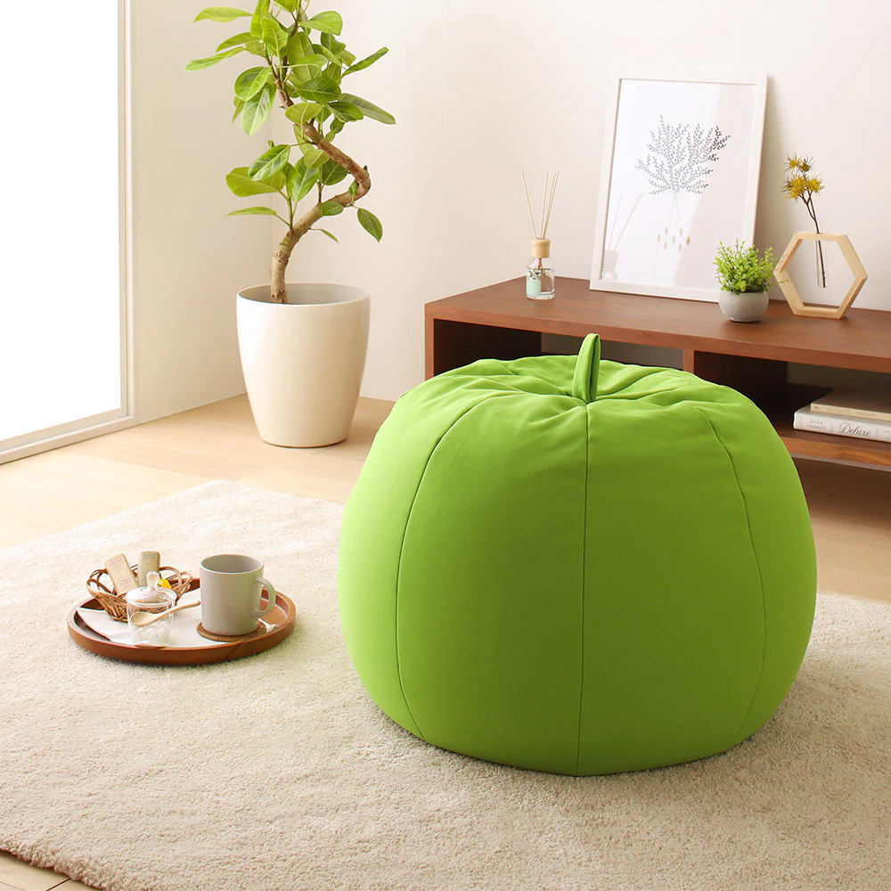 リンゴ型 ビーズクッション 単品（スモール） ブルー - Image 31