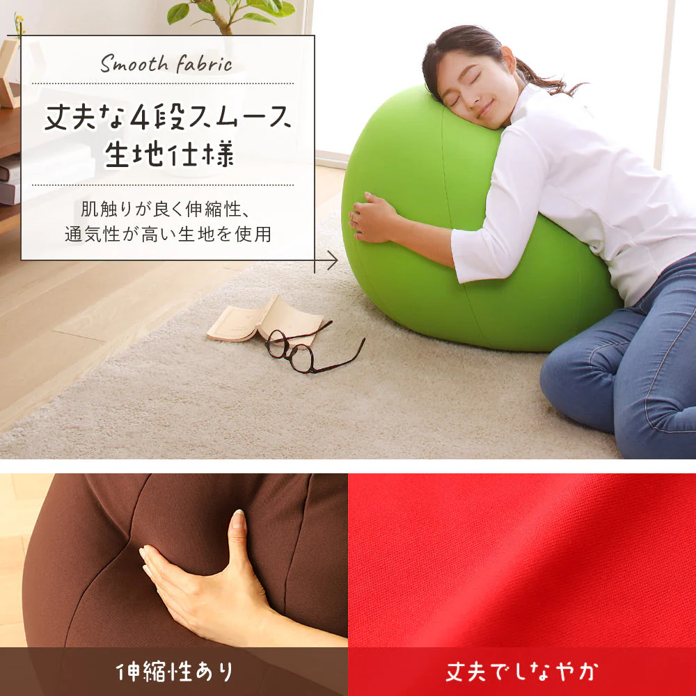 リンゴ型 ビーズクッション 単品（スモール） ピンク - Image 11