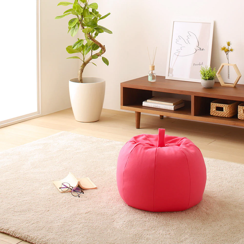 リンゴ型 ビーズクッション 単品（ビッグ） レッド - Image 24