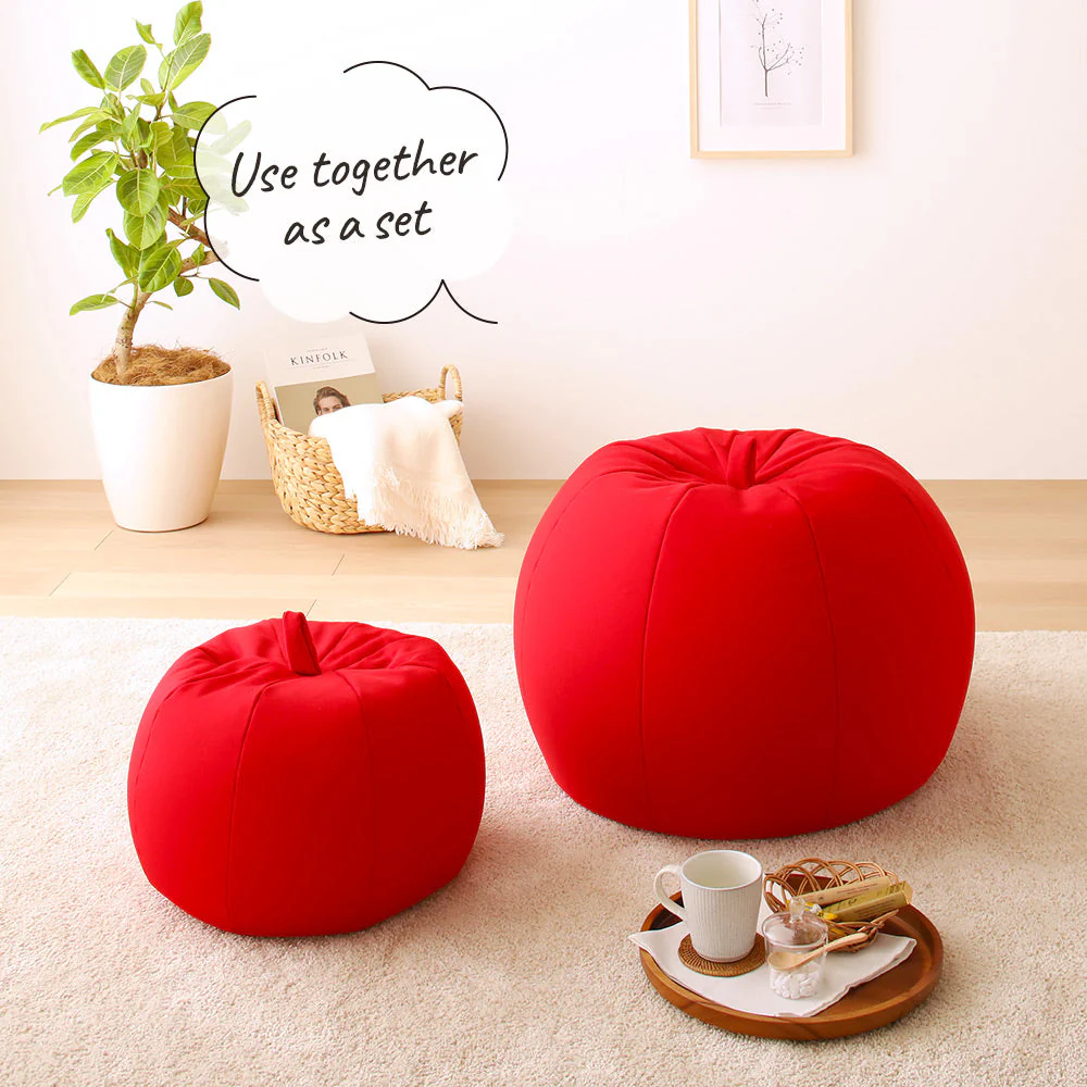 リンゴ型 ビーズクッション 単品（スモール） レッド - Image 16