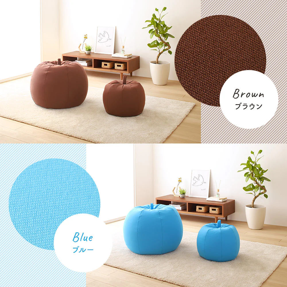 リンゴ型 ビーズクッション 単品（スモール） レッド - Image 5