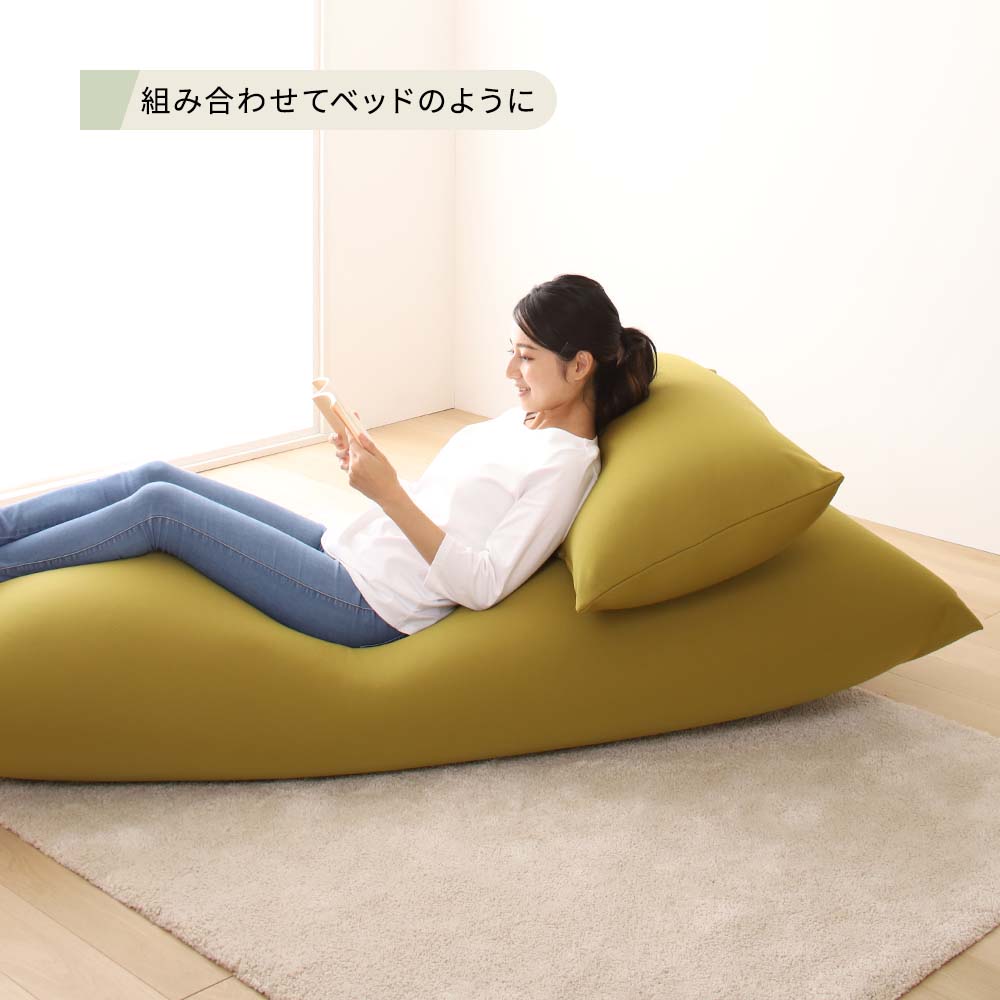 からだを包み込む なめらかビーズクッション 2点セット(スモール+ビッグ) レッド - Image 23
