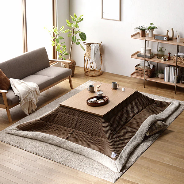超薄型ヒーター 天然木突板 こたつテーブル (105×75cm) ナチュラル - Image 23