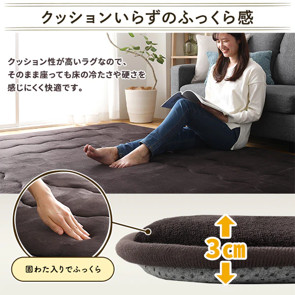 厚さ3センチ洗えるこたつ敷布団 大判長方形(220×300cm) - Image 5