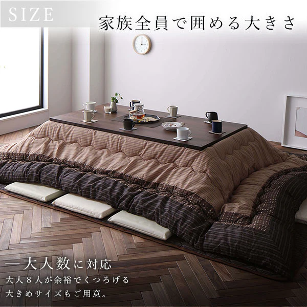 しじら織こたつ掛け布団 単品 栗色(ブラウン) - Image 9