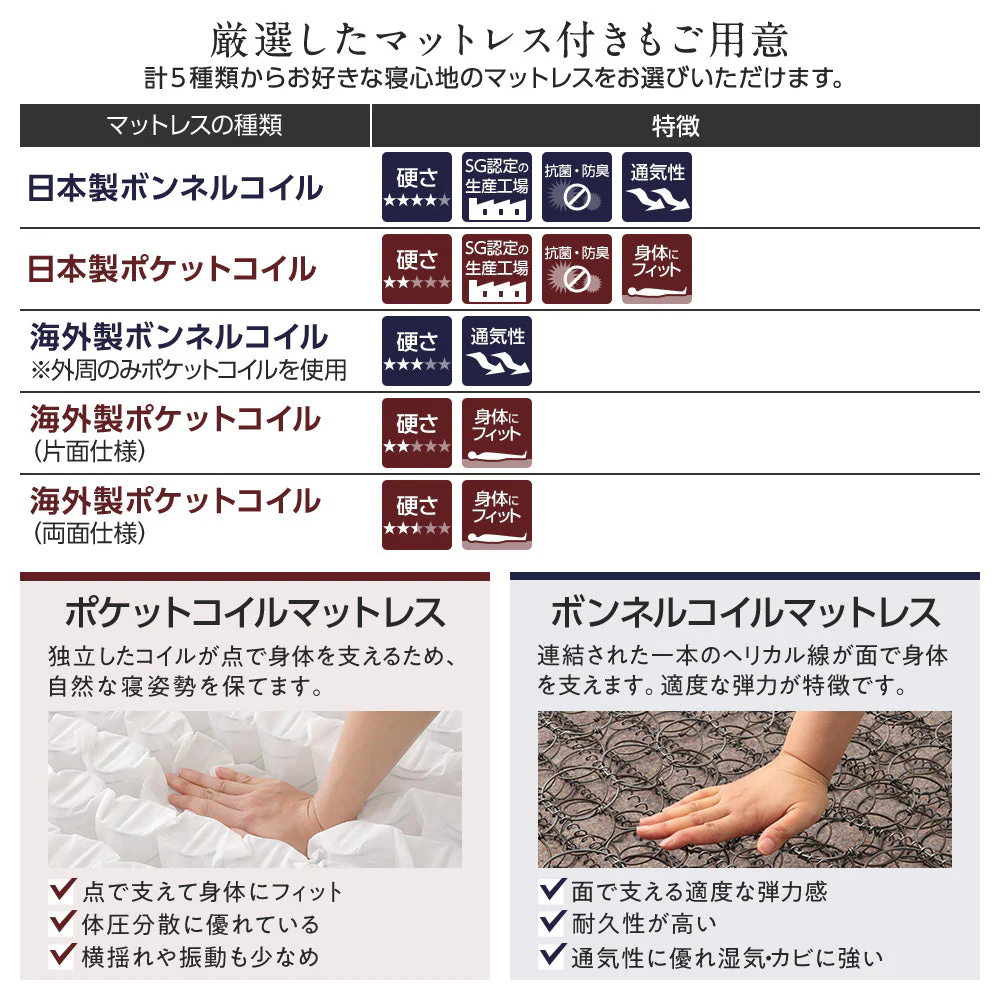 日本製 照明付き収納ベッド『BERDEN  ベルデン』 ナチュラル - Image 12