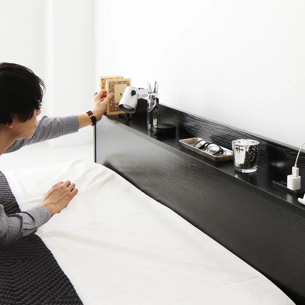 棚付きすのこローベッド 『Etany エタニー』 グレージュ - Image 34
