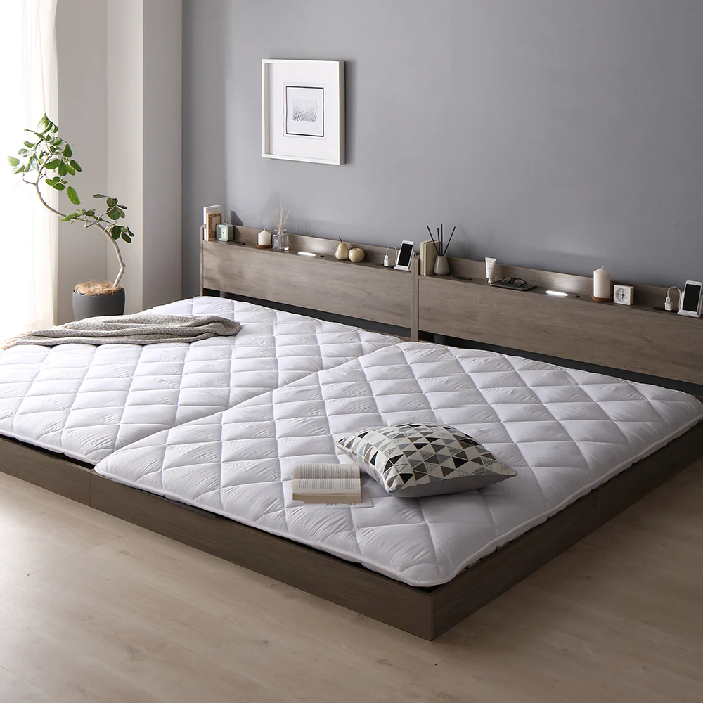 LED照明＆棚付き 連結ローベッド 『Aperty アペルティ』 グレージュ - Image 37