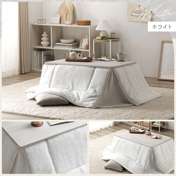 ふわふわファーのこたつ掛け布団 省スペースタイプ 単品 ホワイト - Image 12